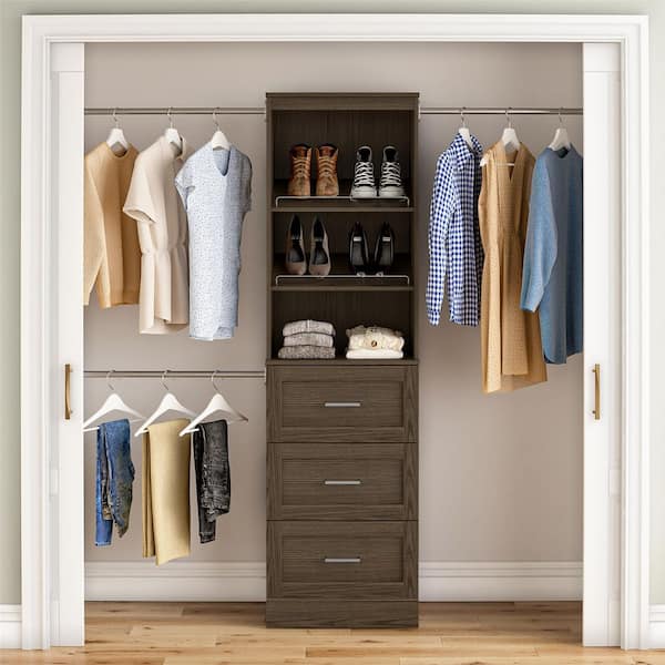 StyleWell Reynolds 25 in. W x 83.25 in. H Brown Laminate Board