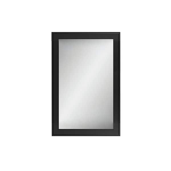 Unbranded 32 in. x 26 in. Classic Rectangle Framed Black Vanity Mirror