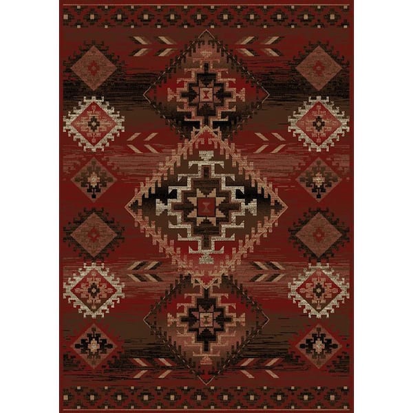 Mayberry Rug American Destination Multi-Colored 5 ft. x 8 ft. Polypropylene Area Rug