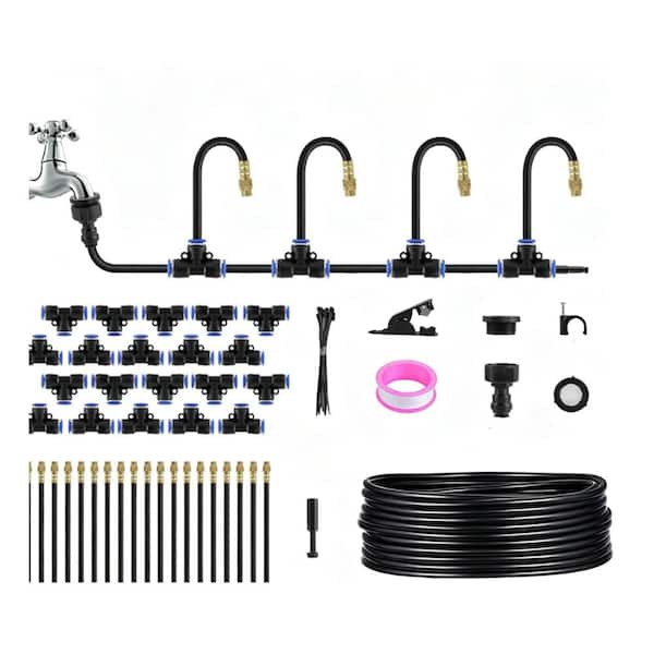 Automatic Drip Irrigation Kit with 360° Bendable Nozzles, Tool-Free for Garden Patio