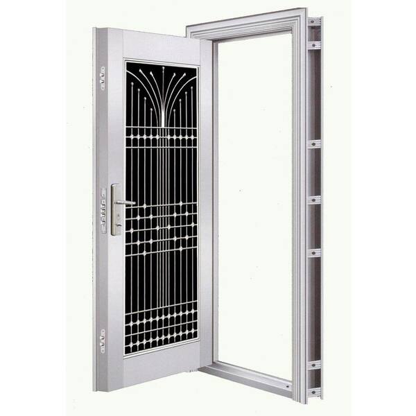 Grisham 32 in. x 80 in. 311 Series Stainless Steel Prehung Right-Hand Outswing Security Door