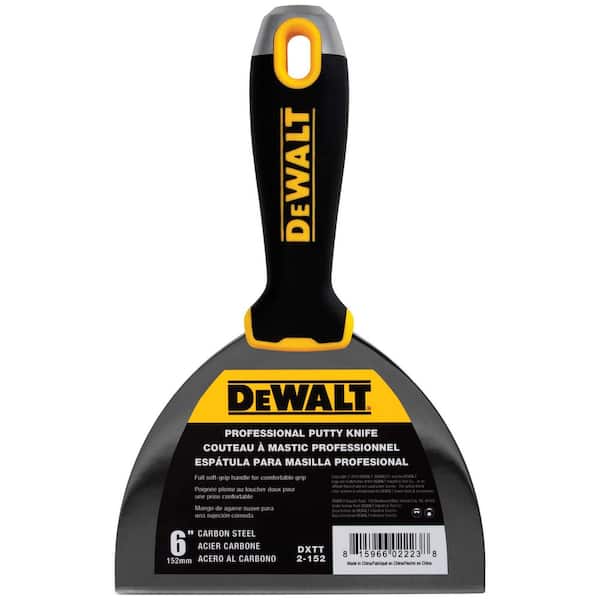 DEWALT 6 in. Carbon Steel Joint Knife with Soft Grip Handle