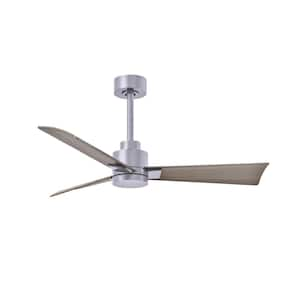 Alessandra 42 in. 6 Fan Speeds Ceiling Fan in Nickel with Remote Control Included