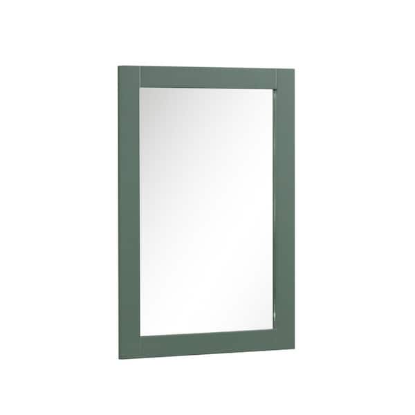 HOMEVY STUDIO Galsaky 22 in. W x 32 in. H Rectangular Framed Surface-Mount Bathroom Vanity Mirror in Forest Green