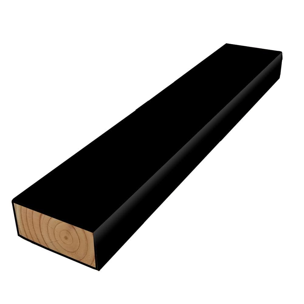 Woodguard 2 in. x 4 in. x 8 ft. 2 SYP Polymer Coated Black Pressure