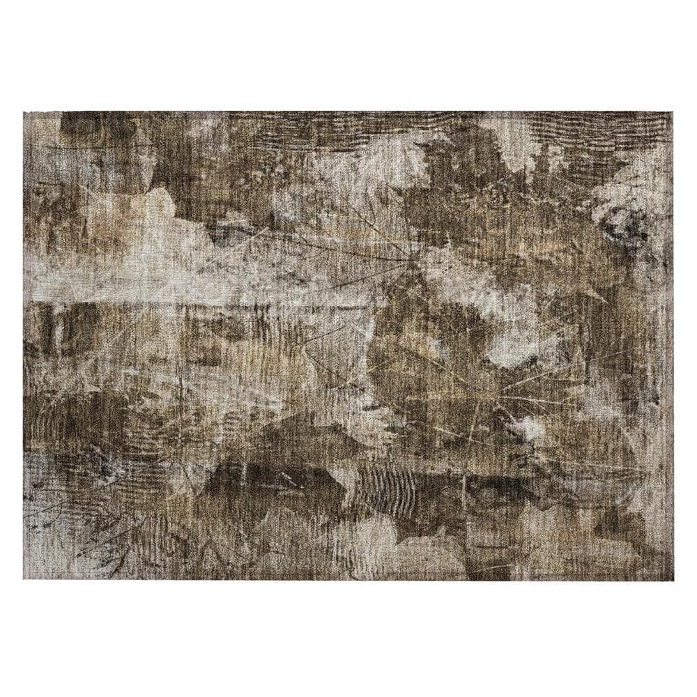 Taupe 2 ft. x 3 ft. Woven Floral Rectangle Indoor/Outdoor Area Rug price history on PriceWatchPro