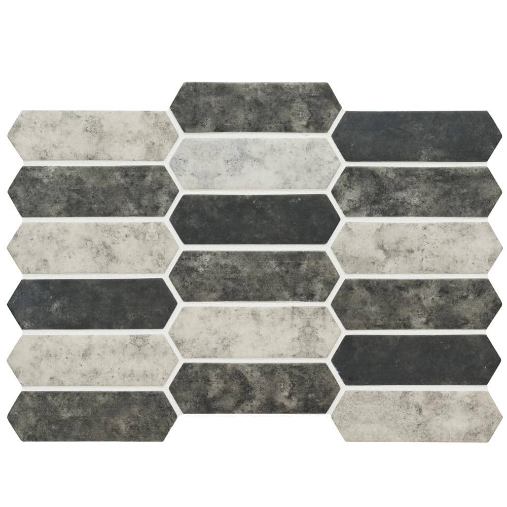 MSI Urban Tapestry Picket 10 in. x 14 in. Recycled Glass MeshMounted