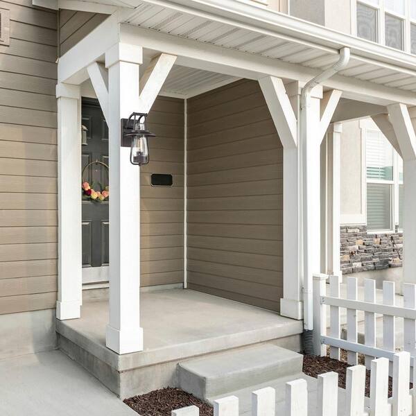 Designers Fountain - Stonyridge 13 in. Satin Bronze 1-Light Outdoor Line Voltage Wall Sconce with No Bulb Included