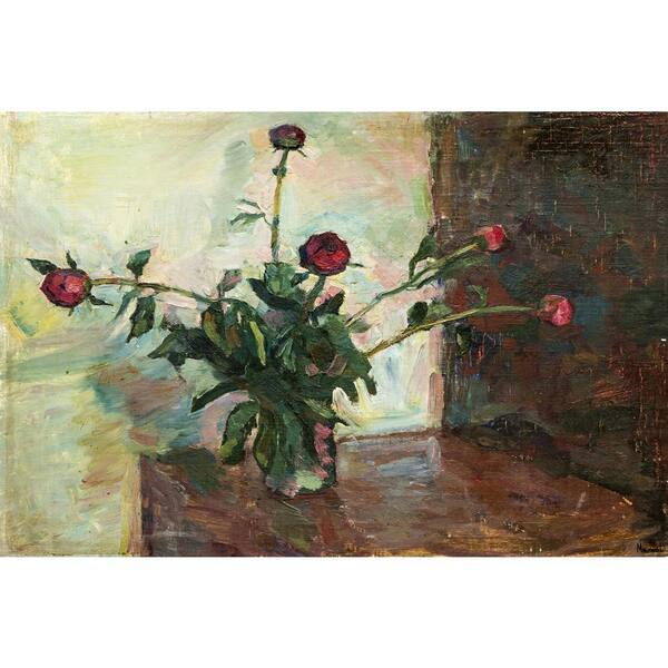 Unbranded "Love and Thorns" by Marmont Hill Unframed Canvas Nature Art Print 40 in. x 60 in.