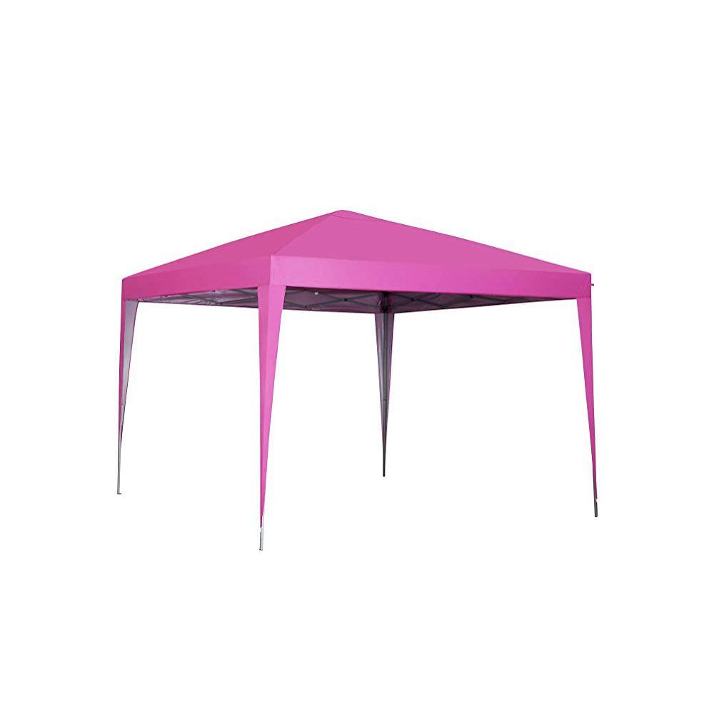 OVASTLKUY 10 ft. x 10 ft. Pink Outdoor Instant Shelter Canopy Tent Pop ...