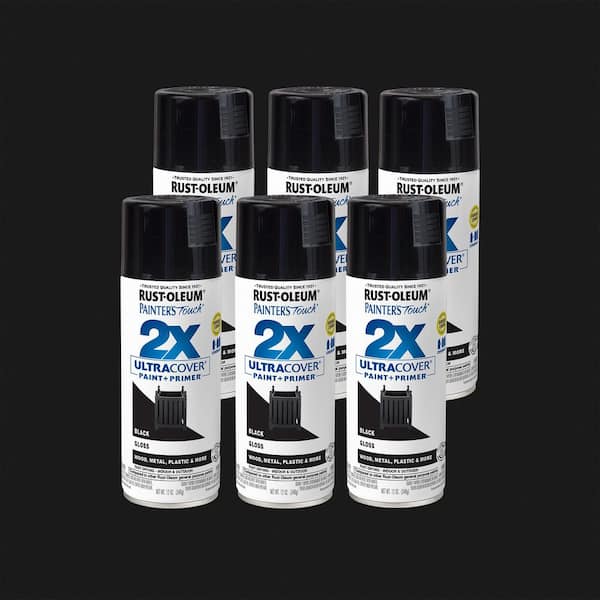 12 oz. Gloss Black General Purpose Spray Paint (6-Pack)