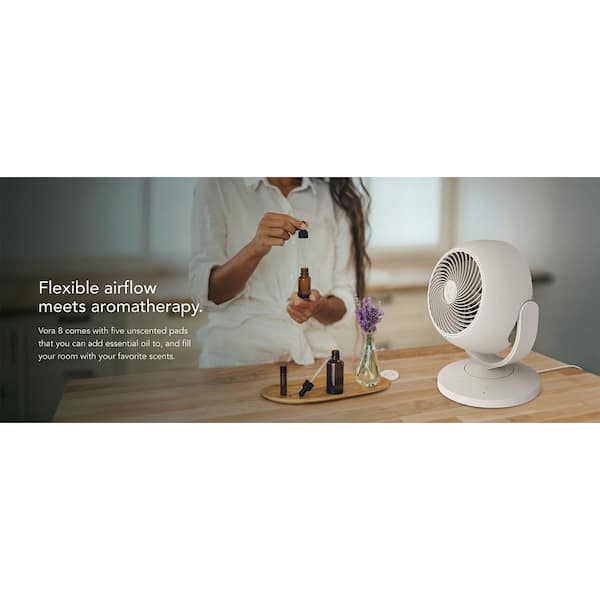 Vornado VORA8 8.34 in. 10 fan speeds Floor Fan in Alabaster with
