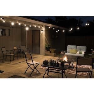 12 Bulbs 24 ft. Outdoor/Indoor Bistro LED String Light, Acrylic Edison Bulbs (2-Pack)