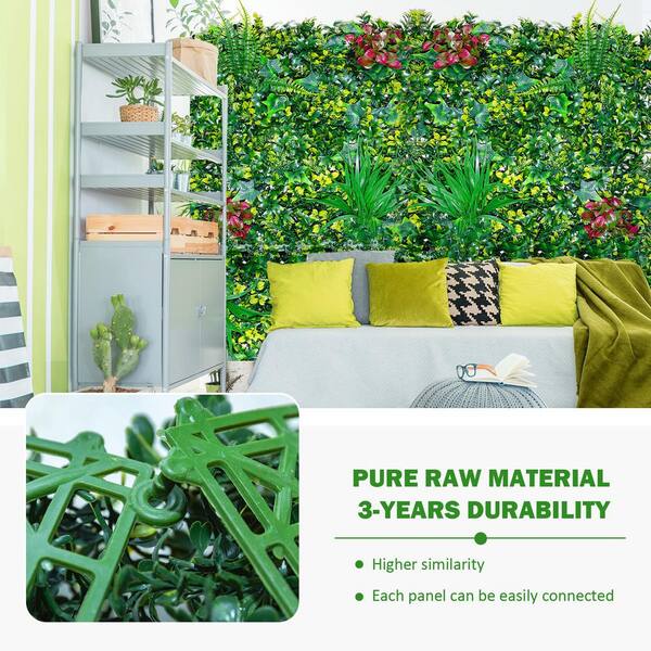 20 in. W x 20 in. H Plastic Grass Backdrop Wall,Garden Fence