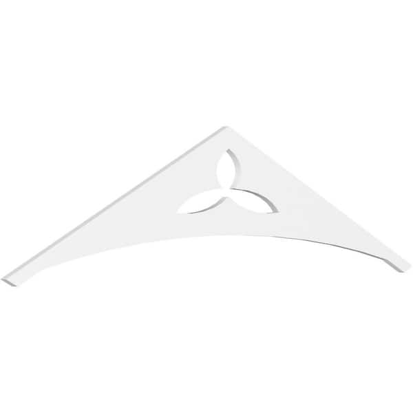 Ekena Millwork 1 in. x 72 in. x 18 in. (6/12) Pitch Naple Gable Pediment Architectural Grade PVC Moulding