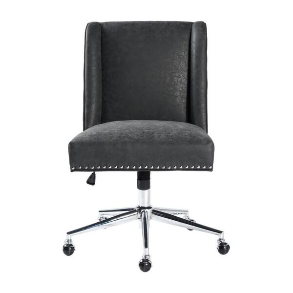 grey suede office chair