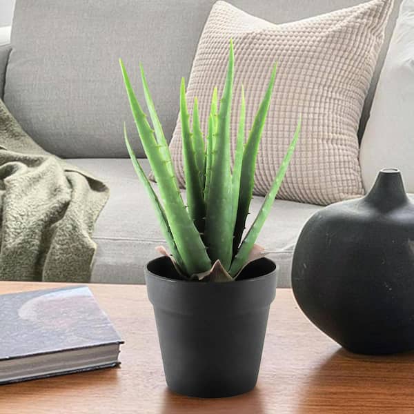 13 .5in Soft Real Touch Artificial Aloe Succulent Plant in Pot