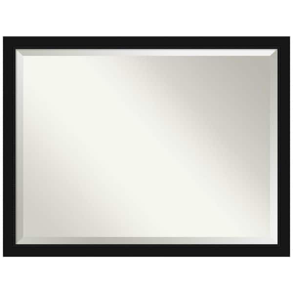 Avon 43 in. x 33 in. Casual Rectangle Framed Black Bathroom Vanity Mirror