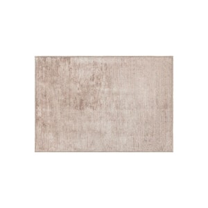 Beige 2 ft. 1 in. x 3 ft. Contemporary Distressed Stripe Machine Washable Area Rug