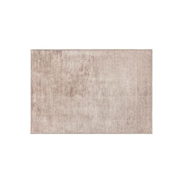 World Rug Gallery Beige 2 ft. 1 in. x 3 ft. Contemporary Distressed Stripe Machine Washable Area Rug