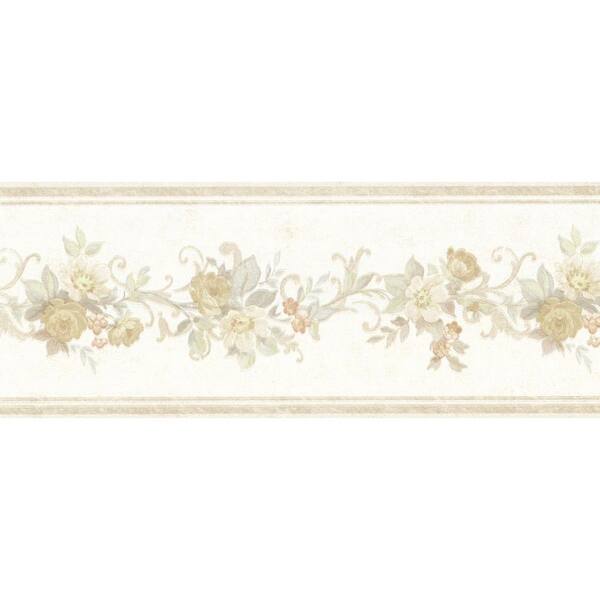 Mirage Lory Taupe Floral Wallpaper Border
