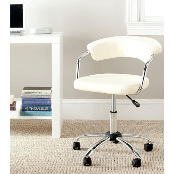 Linon Home Decor Barnes Cream Sherpa Upholstered 17 in. - 21 in. Adjustable  Height Office Chair THD02669 - The Home Depot