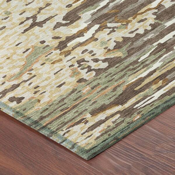 Chantille Machine Washable Indoor/Outdoor Abstract ACN2839 Coffee 10 ft. x 14 ft. Area Rug