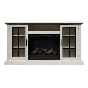 Vinegate 67.75 in. W Freestanding Media Mantel Electric Fireplace TV Stand in Fairfax Oak