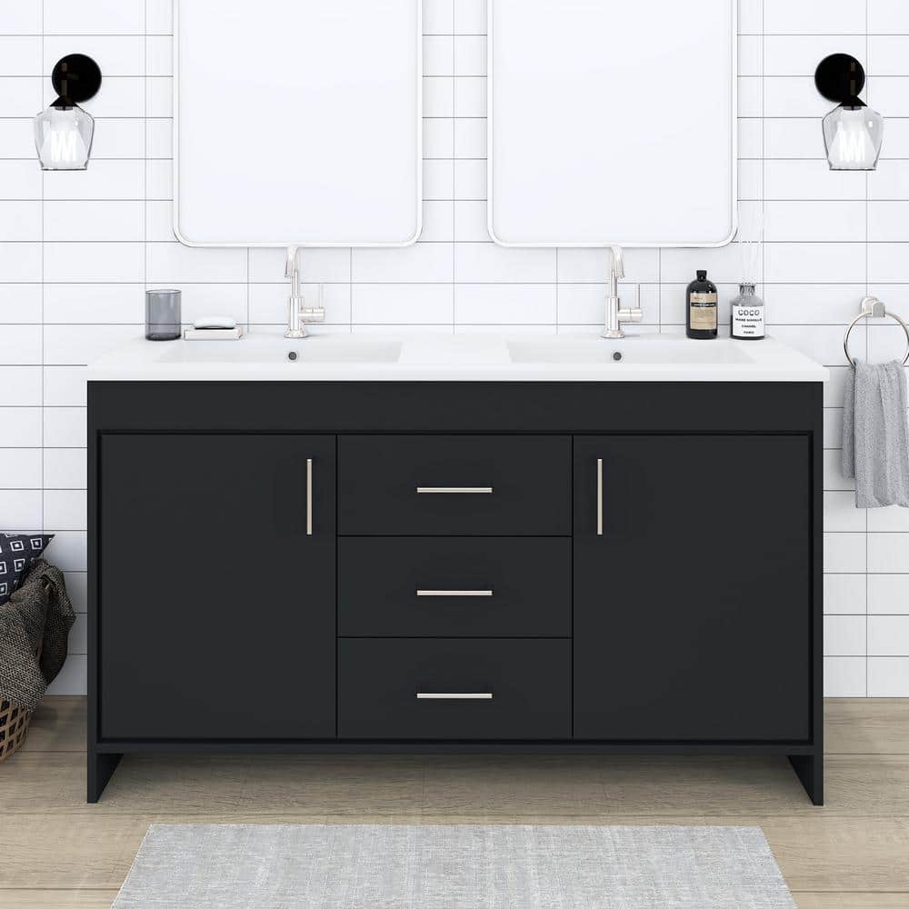 VOLPA USA AMERICAN CRAFTED VANITIES Rio 60 in. W x 19 in. D Bath