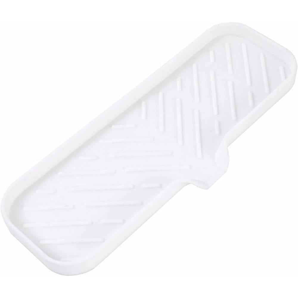 12 in. Silicone Bathroom Soap Dishes with Drain and Kitchen Sink Organizer,