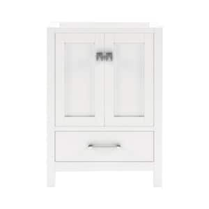 Caroline Avenue 24 in. W x 22 in. D x 34 in. H Single Sink Bath Vanity Cabinet without Top in White