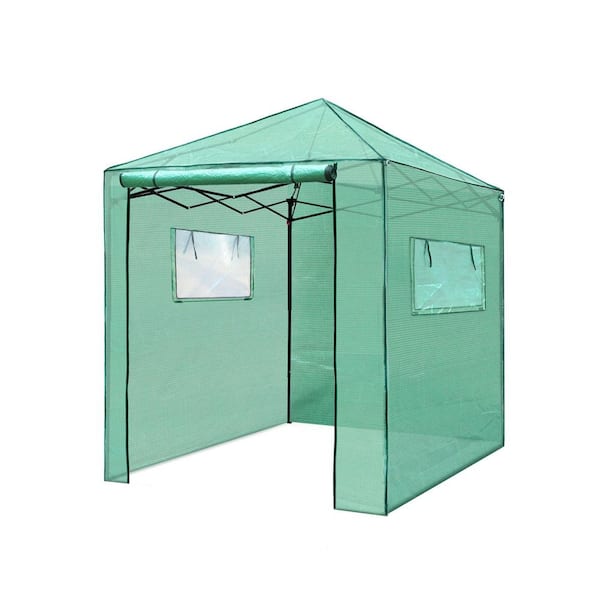 Dovelina 57 in. W x 57 in. D x 77 in. H Green Portable Walk-in Greenhouse