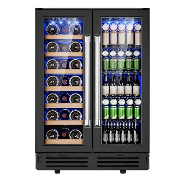 Anlicho 23.4 in. Dual Zone 21-Bottles and 88-Cans Built-in