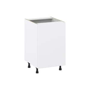 Fairhope Bright White Slab Assembled Base Kitchen Cabinet with 3 Inner Drawers (21 in. W X 34.5 in. H X 24 in. D)