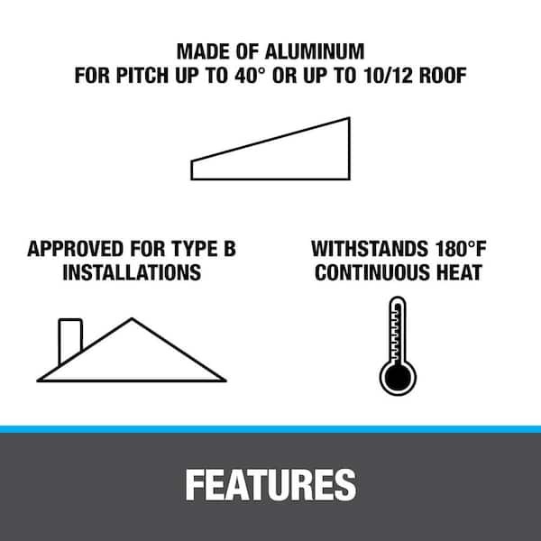 No-Calk 12 in. x 15-1/2 in. Aluminum Brown Vent Pipe Roof Flashing with 3 in. - 4 in. Adjustable Diameter No-Calk 12 in. x 15-1/2 in. Aluminum Brown Vent Pipe Roof Flashing with 3 in. - 4 in. Adjustable Diameter