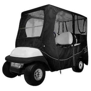 Deluxe Golf Car Enclosure Black Long Roof