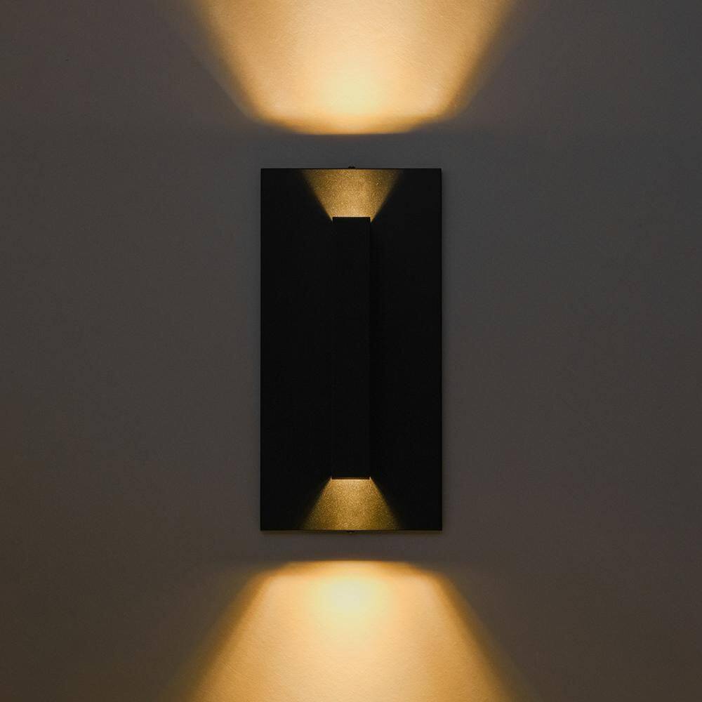Campo 2-Light 7.9-in W x 15.7-in H Black Aluminum Weather Resistant Outdoor Wall Sconce for Porch Entryway (1-Pack) price history on PriceWatchPro