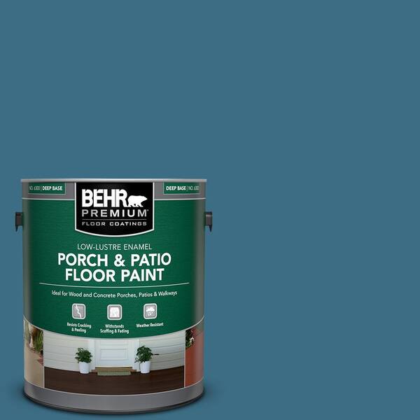 BEHR PREMIUM 1 gal. #S490-6 Bering Wave Low-Lustre Enamel Interior/Exterior Porch and Patio Floor Paint