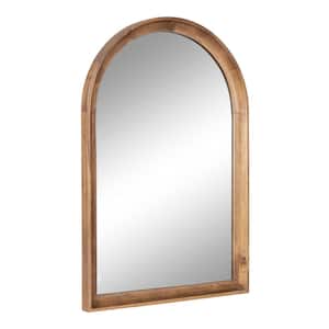 Hatherleig 20.00 in. W x 30.00 in. H Rustic Brown Arch Transitional Framed Decorative Wall Mirror