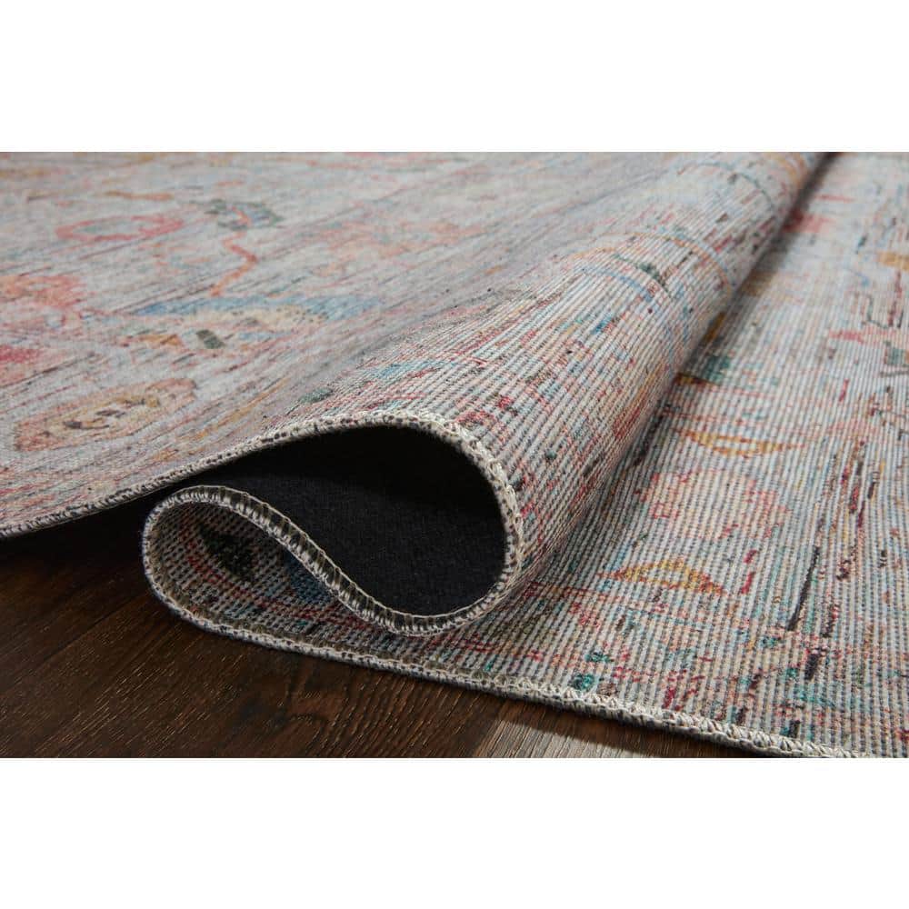Elysium 5' x 7'6" Multicolor Synthetic Stain-Resistant Rug