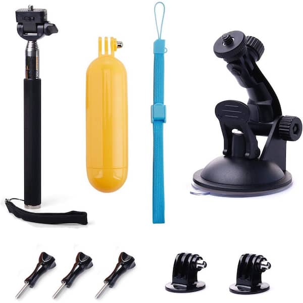 OBJLGEV Action Cam Kit: Selfie Stick Plus Suction Cup Plus Float Grip
