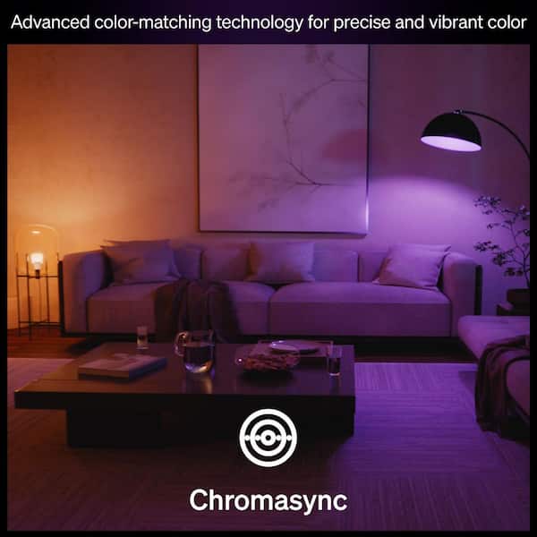 40W Equivalent Smart LED Candle Light Bulb with Bluetooth, Color Changing, and Dimmable