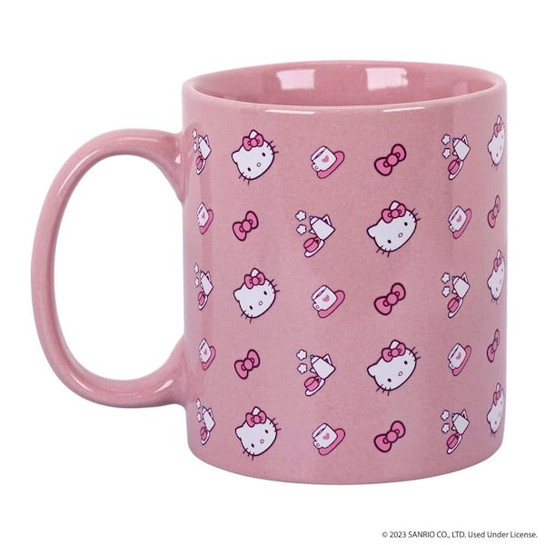 Pink Hello Kitty Single Cup Coffee Maker Gift Set with 2-Coffee Mugs