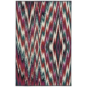 Pianta Collection Multi 5'3" x 7'6" Rectangle Residential Indoor-Outdoor Area Rug