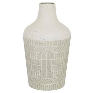 White Metal Contemporary Style Decorative Vase