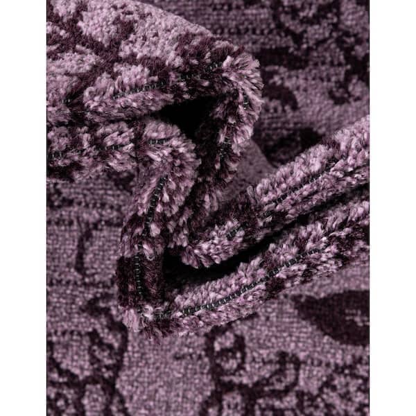 Unique Loom La Jolla Floral Violet 4' 0 x 6' 0 Area Rug 3124163