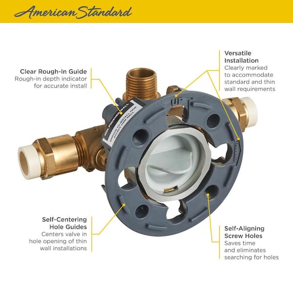 American Standard RU109SS Flash Shower Rough-In Valve Body - View #9