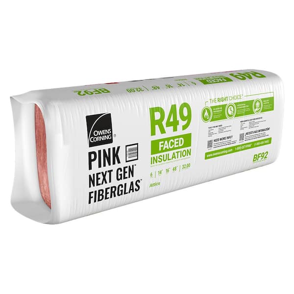 Owens Corning R-49 Kraft Faced Fiberglass Insulation Batts 14 in. x 16 in. x 48 in.