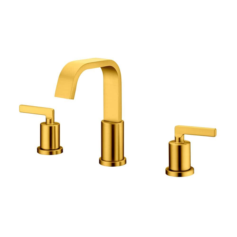 Bronze 2-Handle Widespread Bathroom Faucet with Drain Assembly
