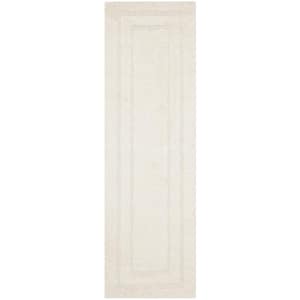 Florida Shag Cream 2 ft. x 10 ft. Border Runner Rug